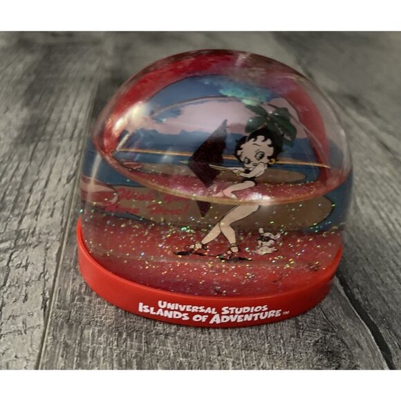 Betty Boop Snowglobe Plastic Universal Studios Florida Islands Adventure Vintage - Picture 6 of 7